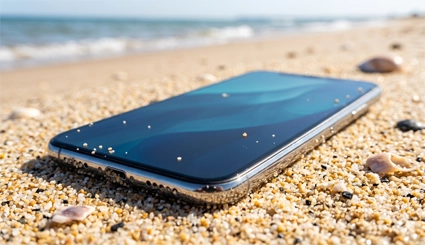 Smartphone on the beach
