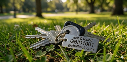 Key in the park with GLOBALBACK tag