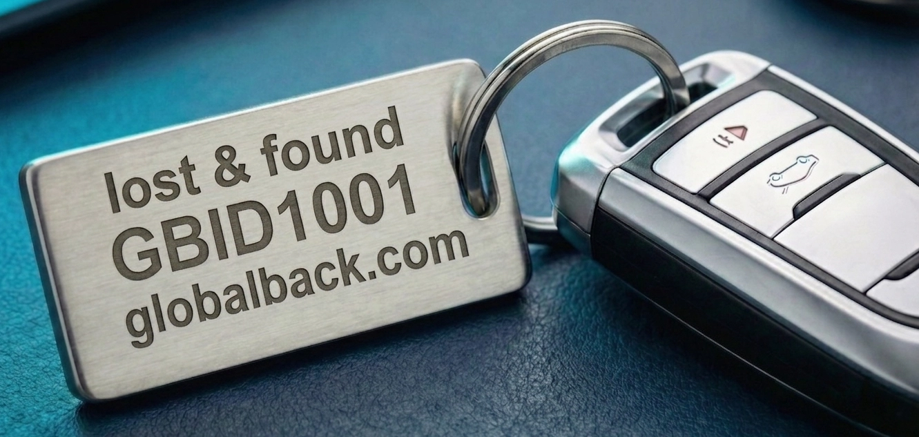 Car key with GLOBALBACK-ID